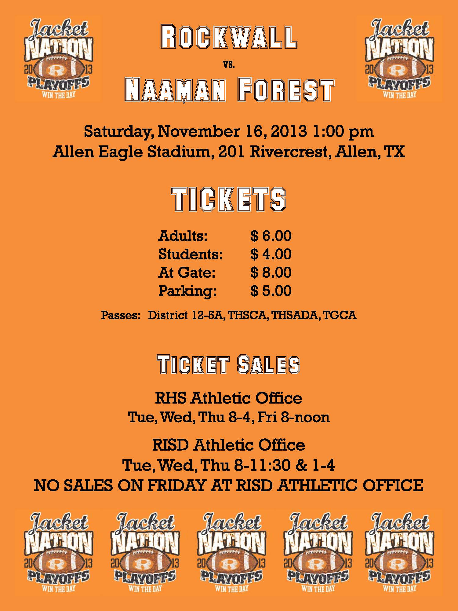 Rockwall High School Football Playoff Activities Schedule Blue Ribbon