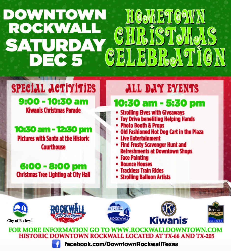 Rockwall's Hometown Christmas Celebration includes parade, tree