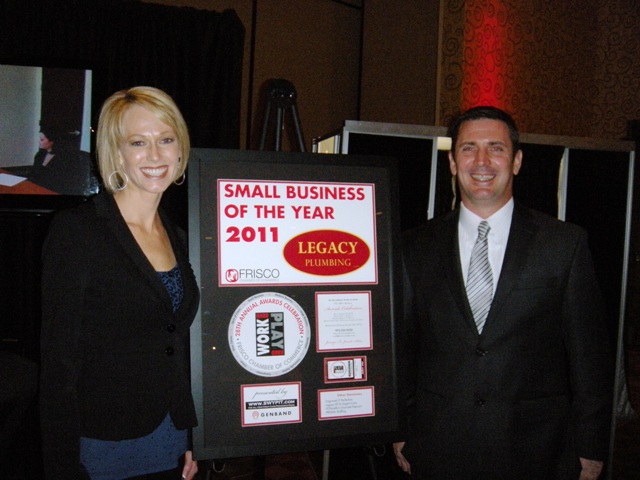 Legacy Plumbing earns Small Business of Year Award