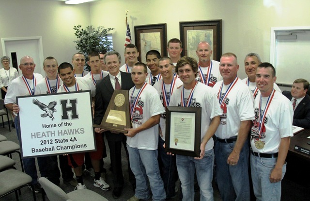 State 4-A Hawks Baseball Champs to lead Heath’s parade