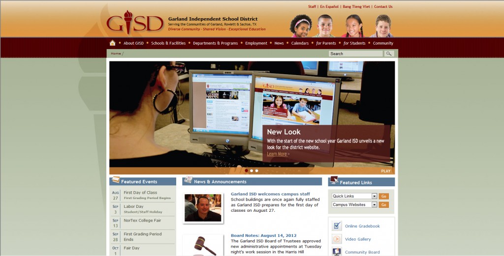Garland ISD launches redesigned website Blue Ribbon News