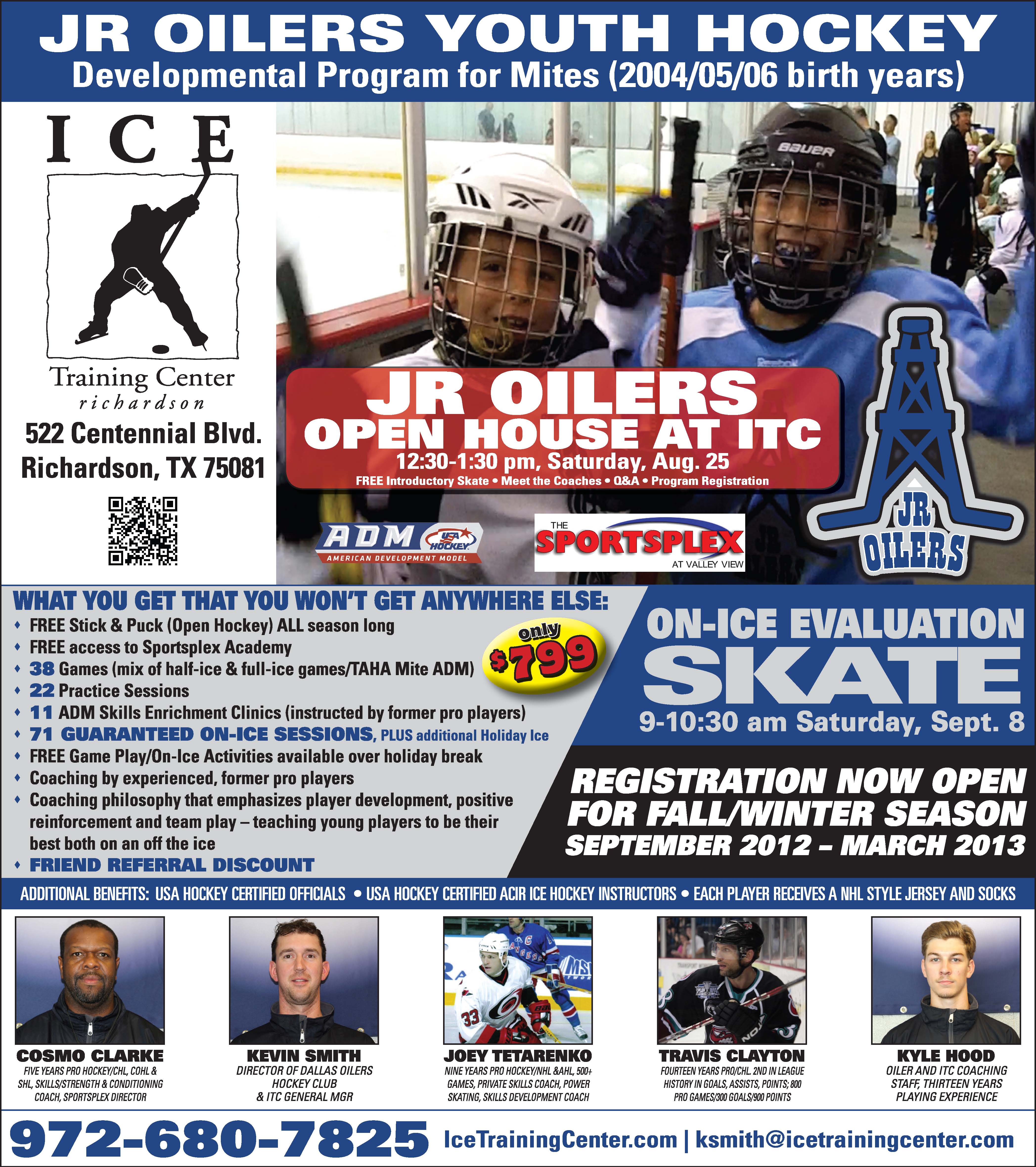 ITC introduces Jr Oilers Youth Hockey Development Program