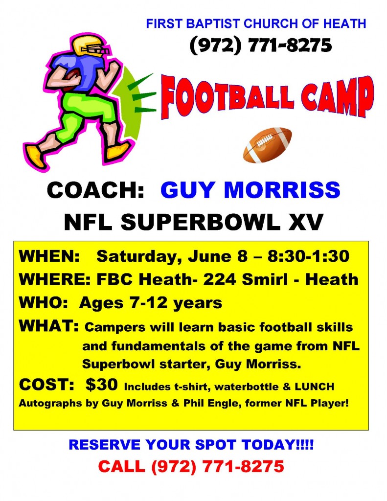 FBC Heath - Football Camp Flyer 2