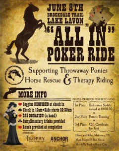 Poker Ride to benefit Throwaway Ponies June 8