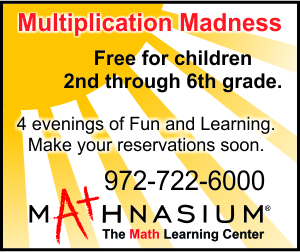 Free Multiplication Madness Nights for Rockwall area 2nd-6th graders
