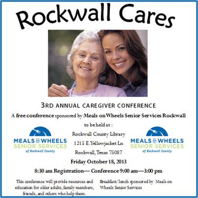 Rockwall Cares: free Caregiver Conference set for Oct 18