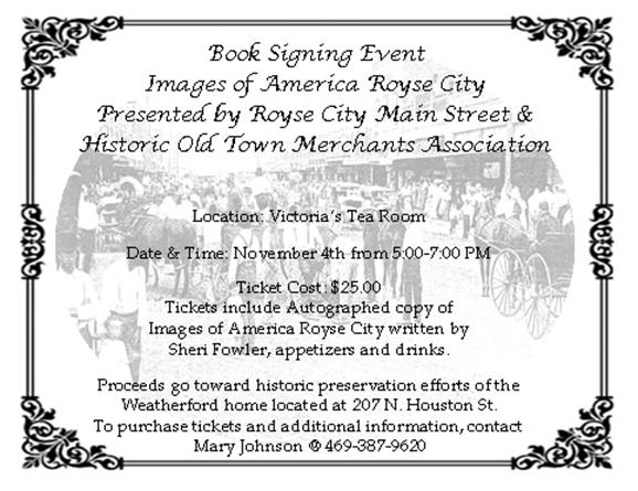 ‘Images of America Royse City’ book signing Nov 2