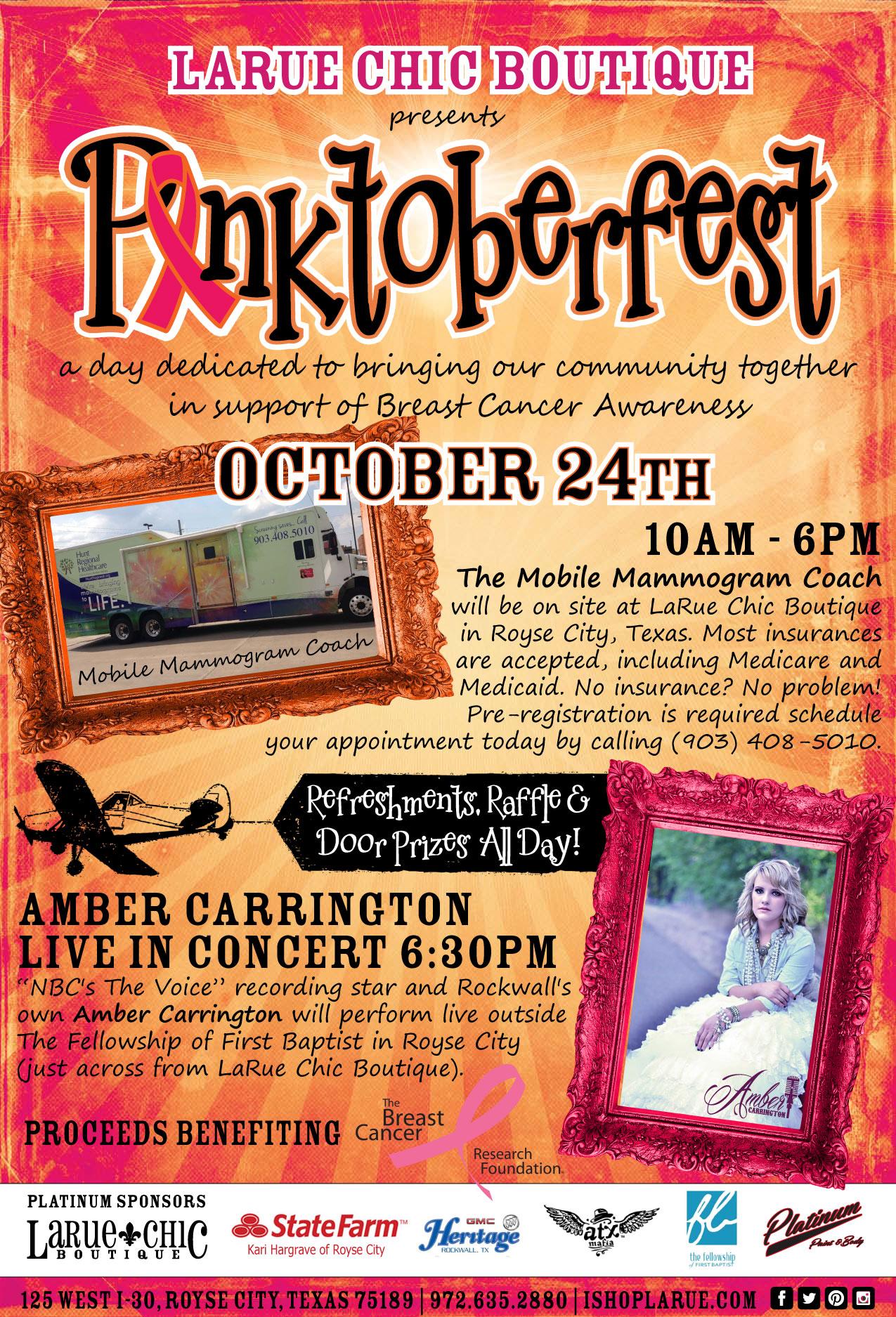 Pinktoberfest to feature Amber Carrington