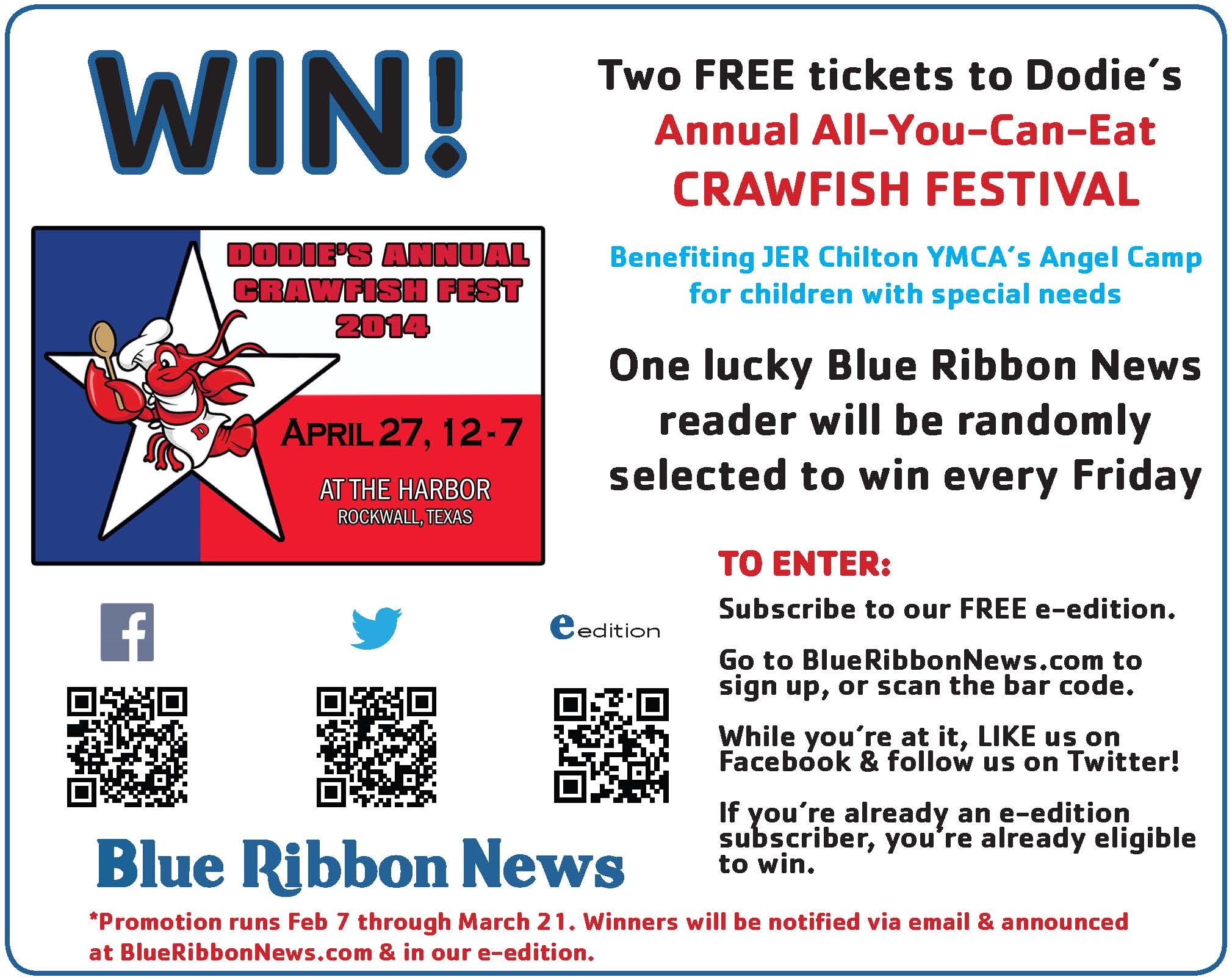 Win free tickets to Dodie’s Annual Crawfish Fest at Rockwall Harbor