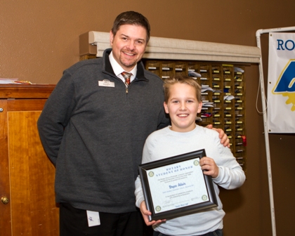 Rockwall Rotary recognizes Student of Honor from Springer Elementary