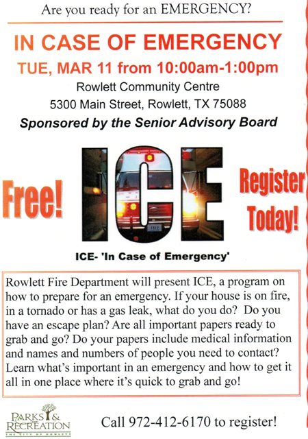 ‘ICE’ program to teach emergency preparedness in Rowlett