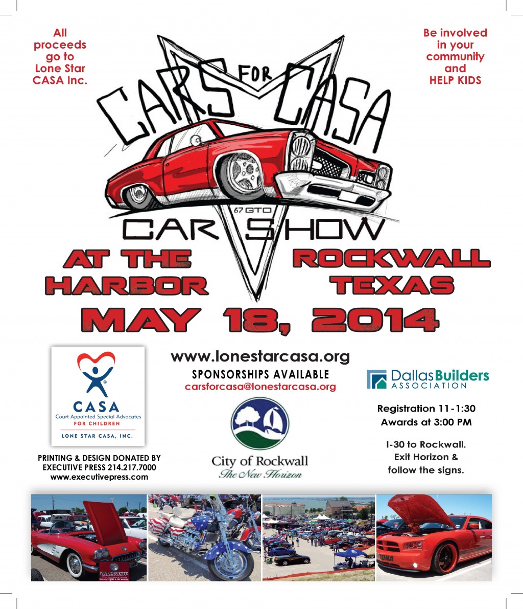 Cars for CASA auto show May 18 at Rockwall Harbor Blue Ribbon News