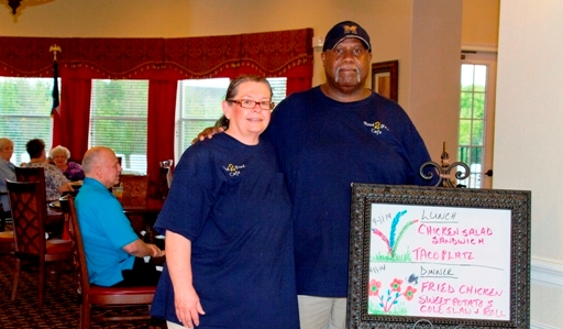 Caring couple cooks up food, fun & fellowship for Mansions residents