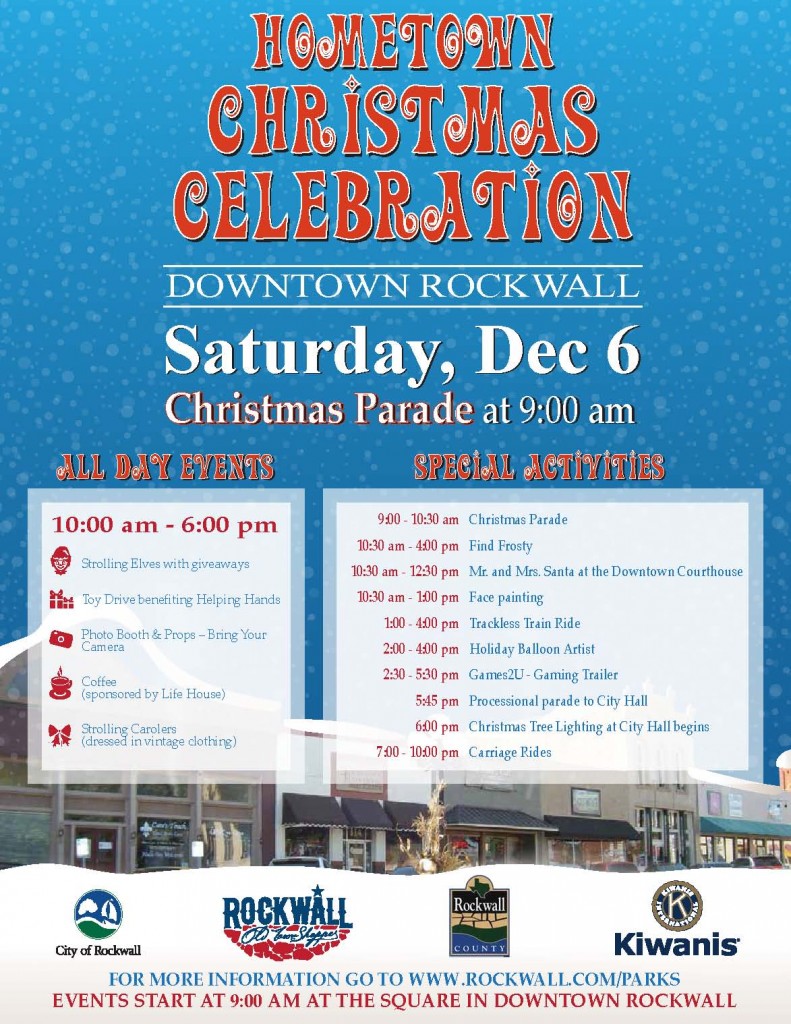 A Hometown Christmas in Rockwall Schedule of Events Blue Ribbon News