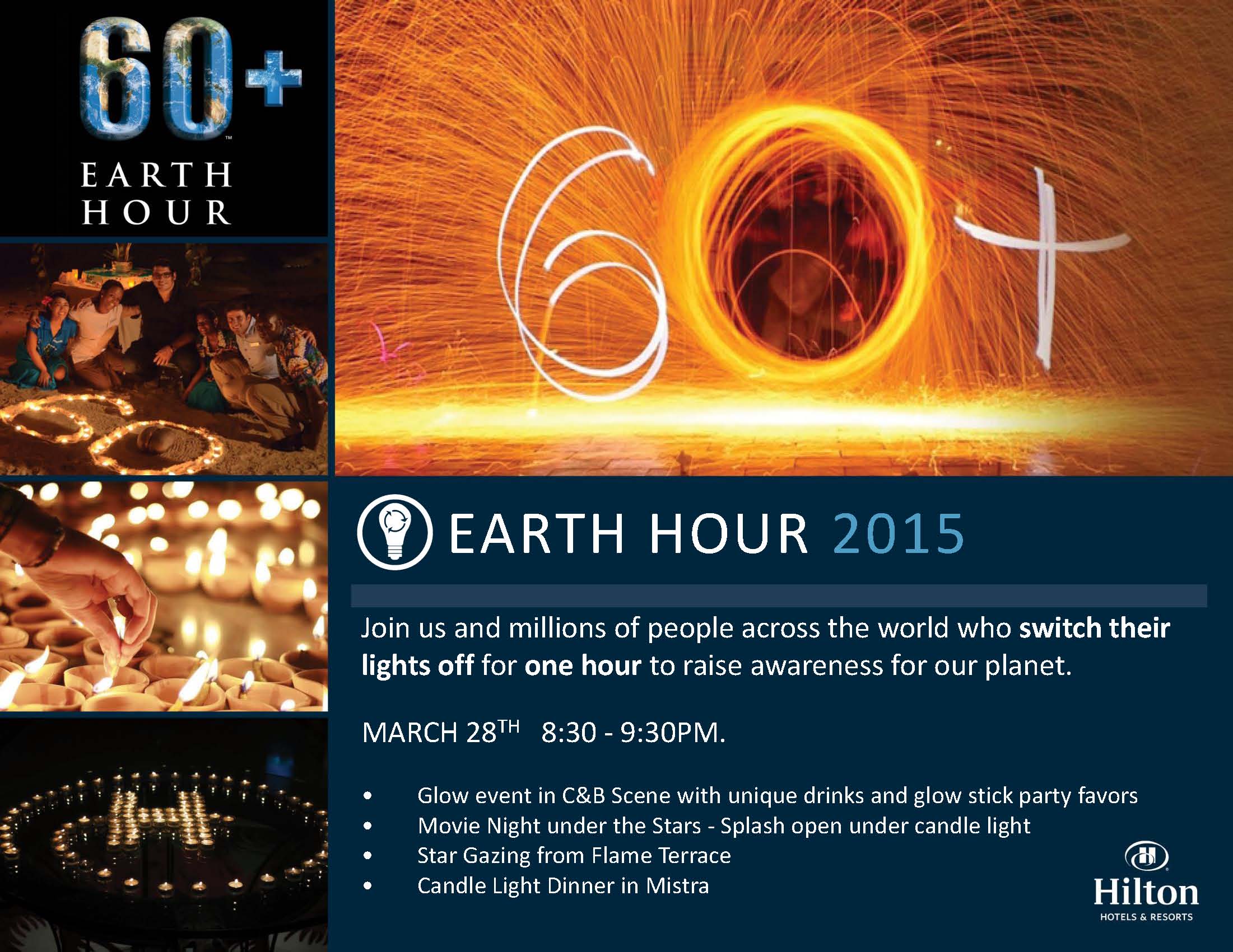 Lights out for Earth Hour at the Rockwall Hilton this Saturday Blue