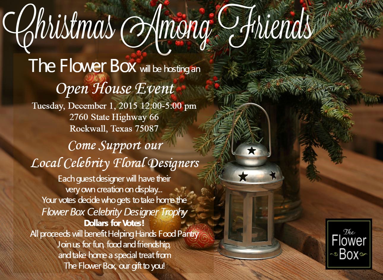Open House at Flower Box: Local celebrities design floral arrangements for good cause