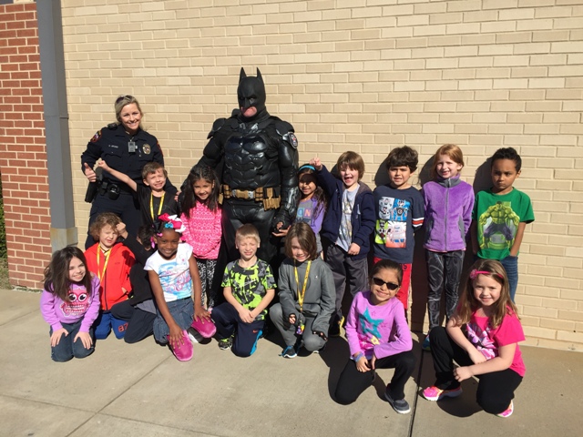 Superhero on special mission visits Springer Elementary