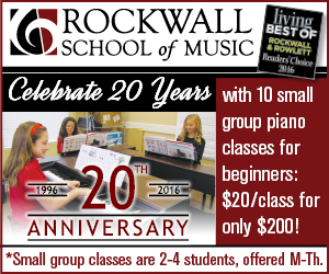 2016_08  Rockwall School of Music 20th anniv BRN online 300 x 250 Av3