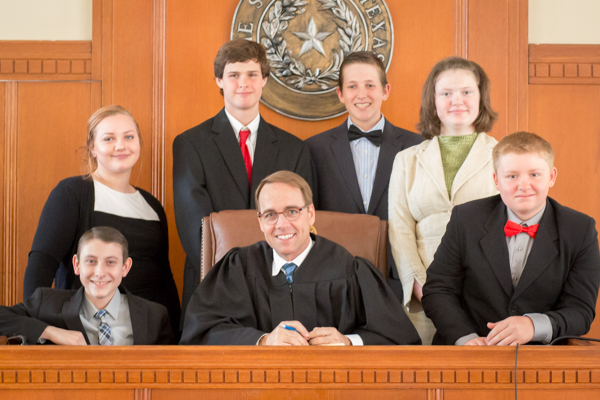 Mock trial provides fun, practical way for home school students to study law