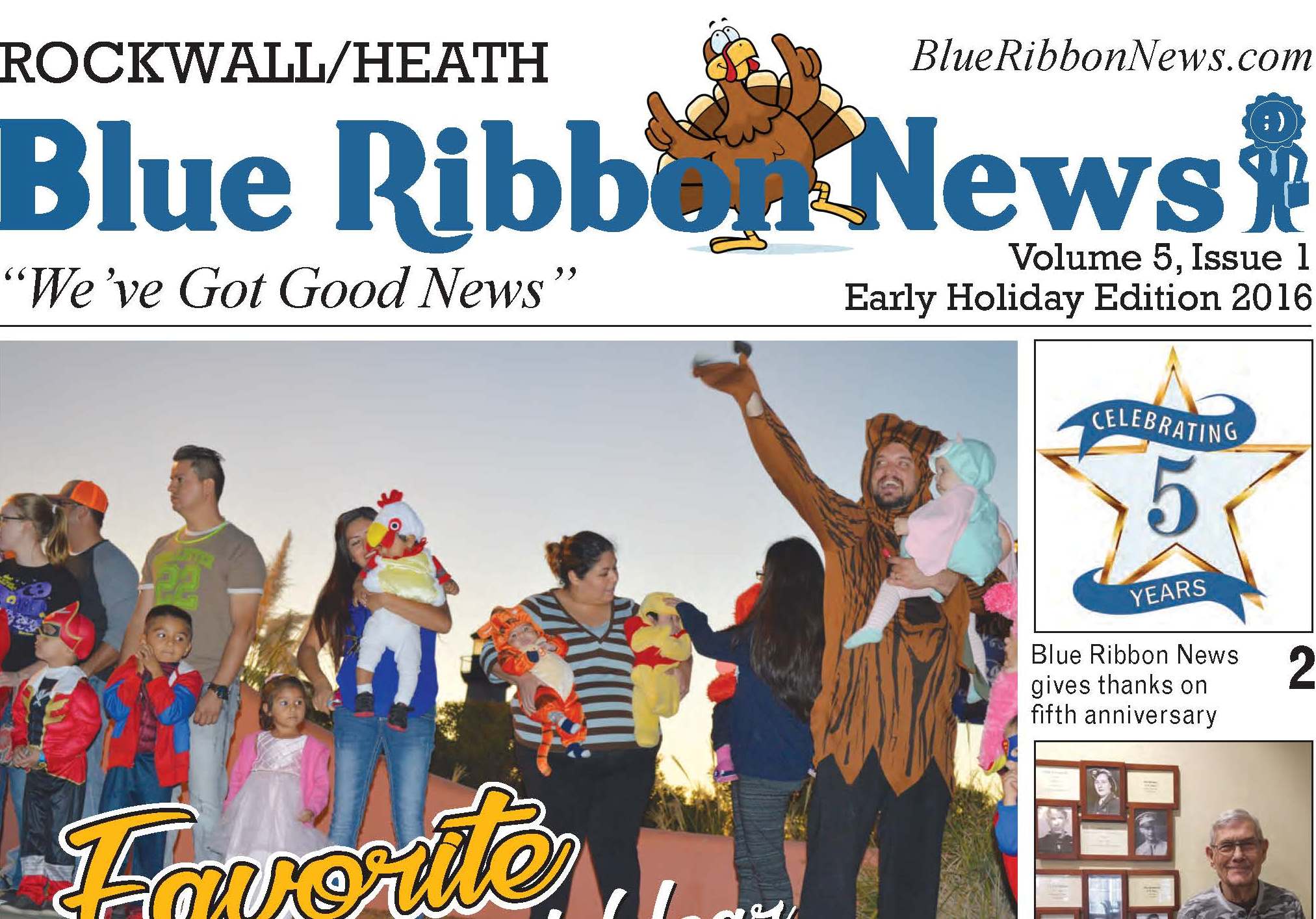Blue Ribbon News early holiday print edition hits mailboxes throughout Rockwall, Heath