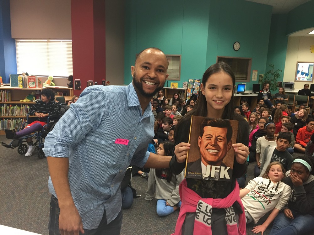 Texas artist AG Ford visits Nebbie Williams Elementary