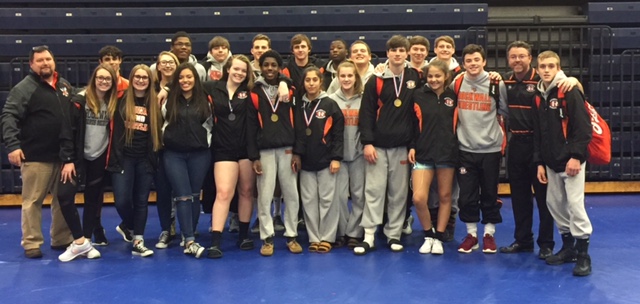 RHS varsity boys and girls wrestling teams compete in 6-A championships