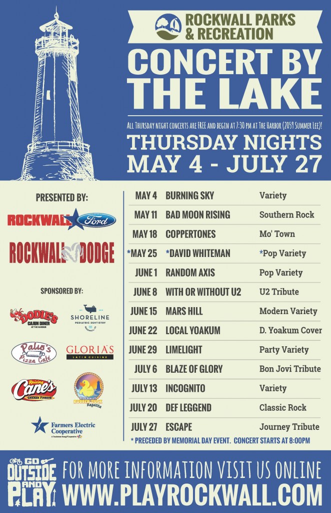 Rockwall’s Concert by the Lake Series set to begin May 4 Blue Ribbon News