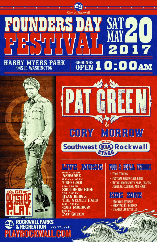 Rockwall Founders Day Festival features Pat Green and Cory Morrow this