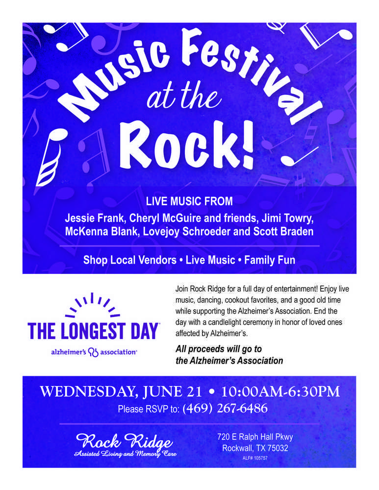 Rock Ridge Music Festival to benefit Alzheimer’s Association