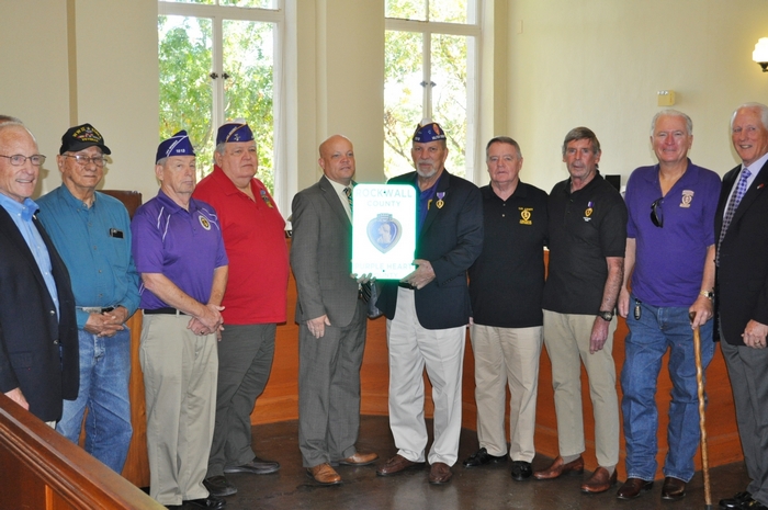 Rockwall recognized as a Purple Heart County