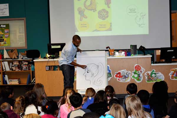 Illustrator AG Ford visits Jones Elementary