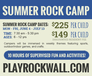 2018_04_23 City of Rockwall Summer Rock Camp BRN online 300 x 250 AGENT FINAL