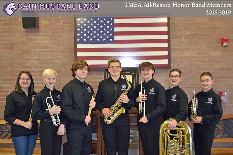 Cain Middle School Students Make All-Region Honor Band