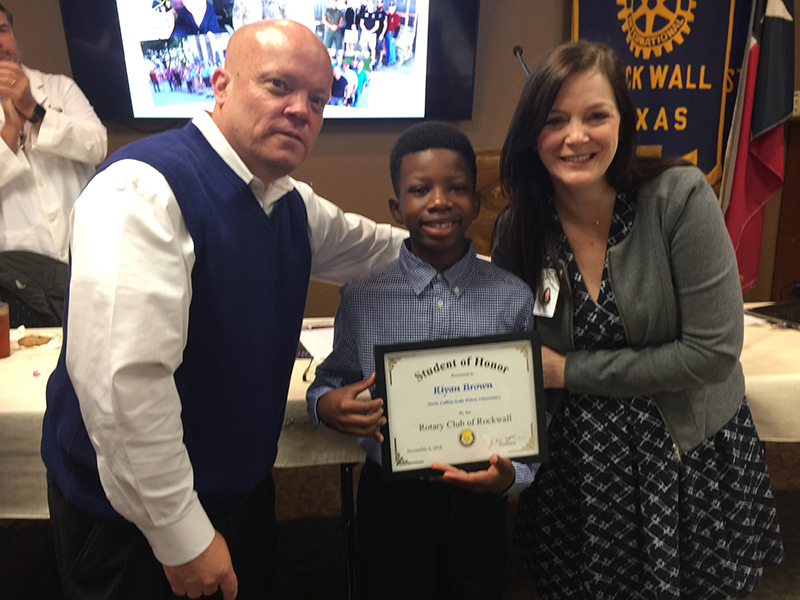 Noon Rotary Recognizes Student of Honor from Cullins-Lake Pointe Elementary