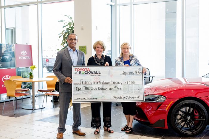 Toyota of Rockwall Donates $1,000 to Friends of the Rockwall County Library