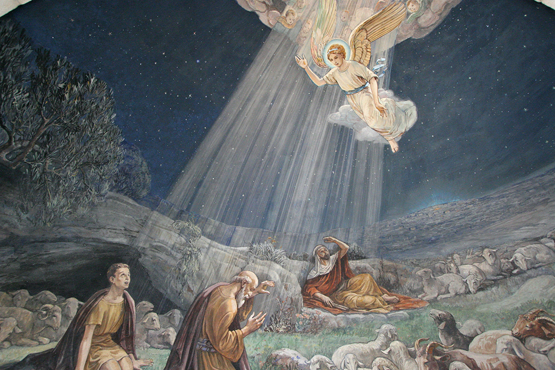 Angel of the Lord visited the shepherds and informed them of Jes