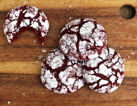 Cooking with Ease: Red Velvet Cake Mix Crinkle Cookies