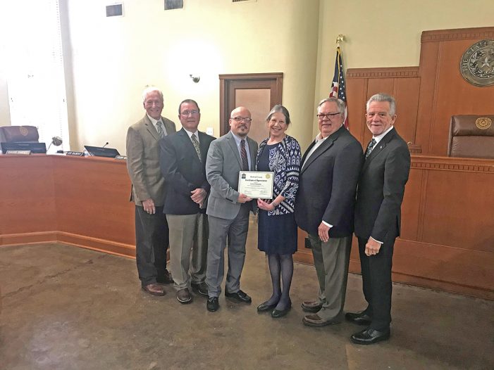 Rockwall County Commissioners Court recognizes retiring Indigent Health Care director