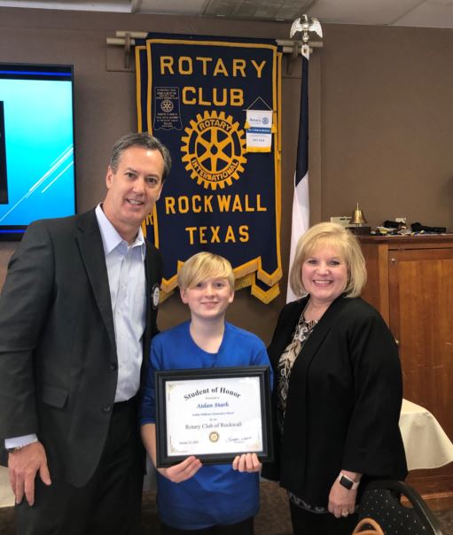 Rockwall Rotary names Student of Honor from Nebbie Williams Elementary