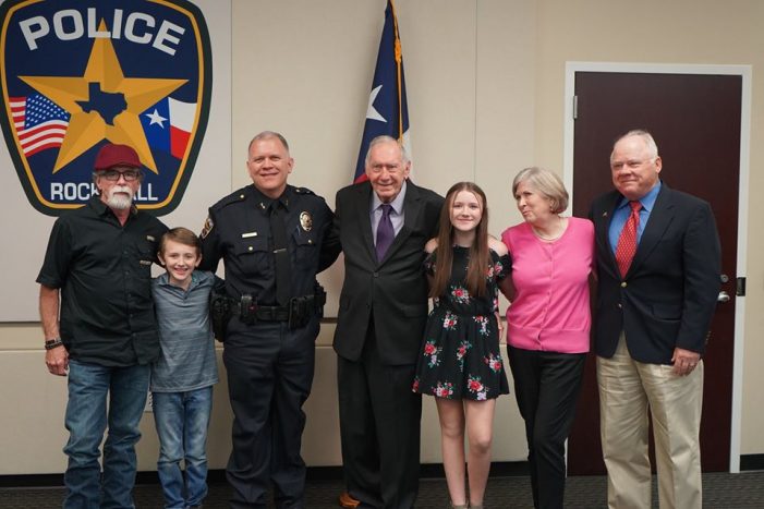 Max Geron sworn in today as Rockwall Chief of Police