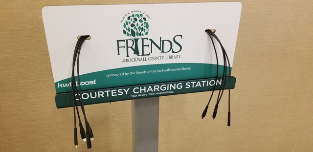 Charge your phone while recharging with a book at Rockwall County Library