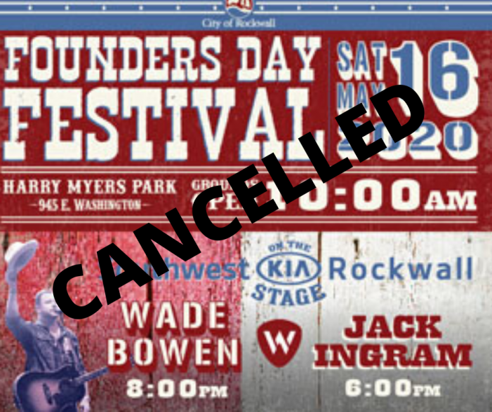 City of Rockwall to cancel Founders Day Festival 2020 Blue Ribbon News