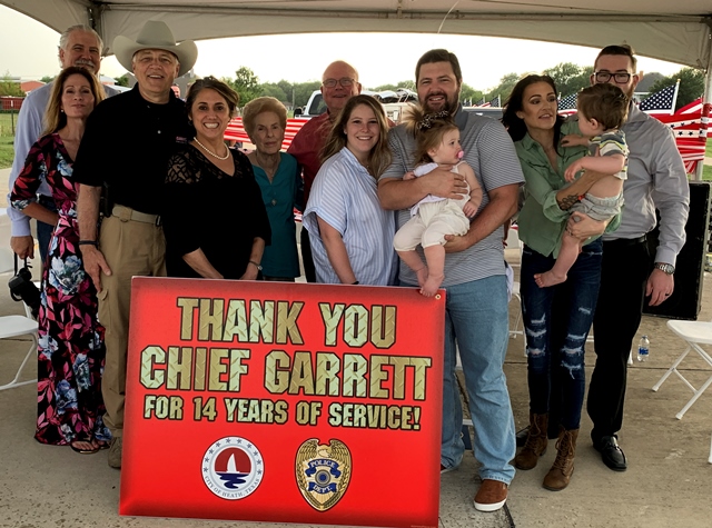 Honoring Chief Terry Garrett for 14 years of service to the City of Heath