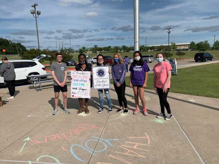 Cain Middle School Student Council hosts Teacher Appreciation Drive Thru