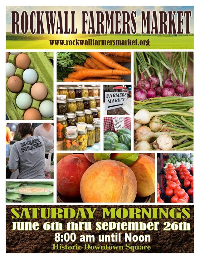 Farmers Market to open June 6 in Downtown Rockwall