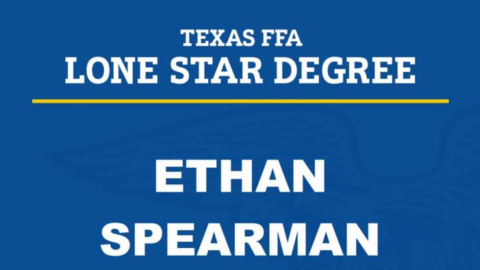 Rockwall FFA member Ethan Spearman earns Lone Star Degree