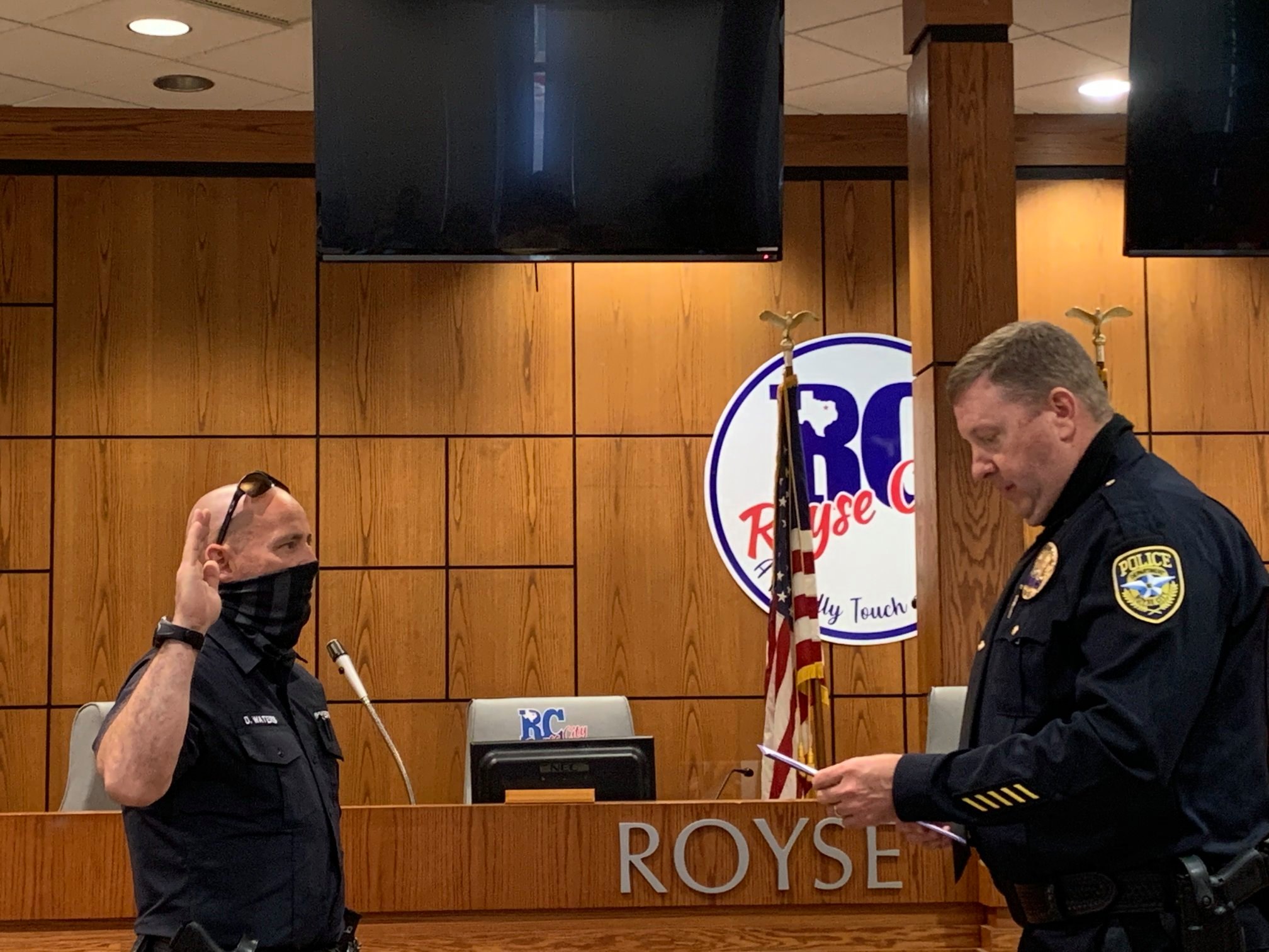 Royse City swears in new police CID Lieutenant and new Fire