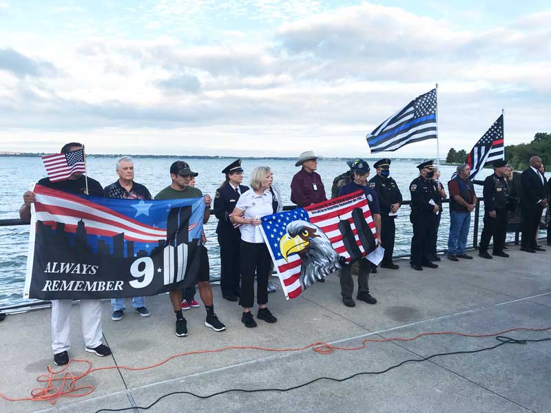 9/11 memorial ceremony at State Highway 66 bridge in Rockwall