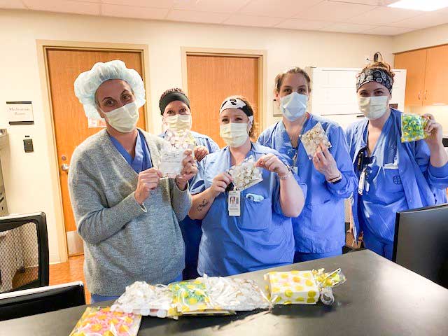Texas Health Hospital Rockwall staff with Project Sparkle packages