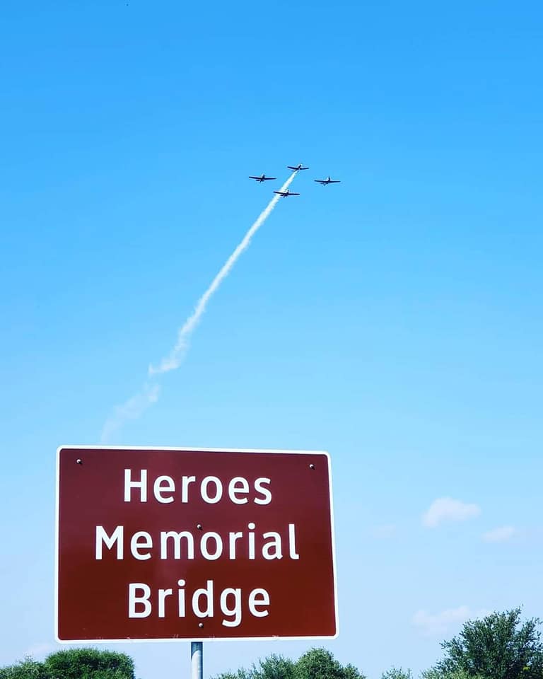 Heroes Memorial Bridge Dedication flyover